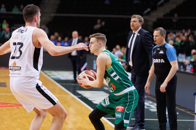 Specializacija: žalgirietis K.Lukošiūnas per rungtynes su „Neptūnu“ tritaškius mėtė taikliau nei dvitaškius (atitinkamai 7/10 ir 0/2).