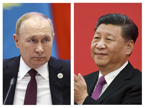 Iš kairės: Vladimiras Putinas, Xi Jinpingas.