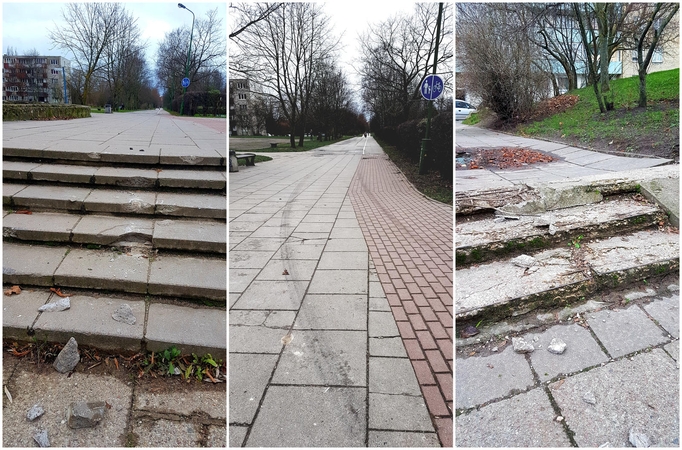 Užfiksavo: sprunkanti mašina kelis kartus važiavo laiptais.
