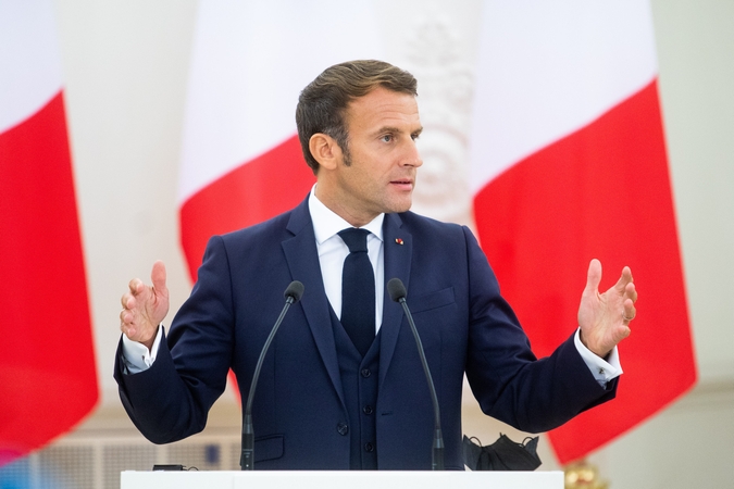 E. Macronas pasirengęs padėti tarpininkauti sprendžiant krizę Baltarusijoje