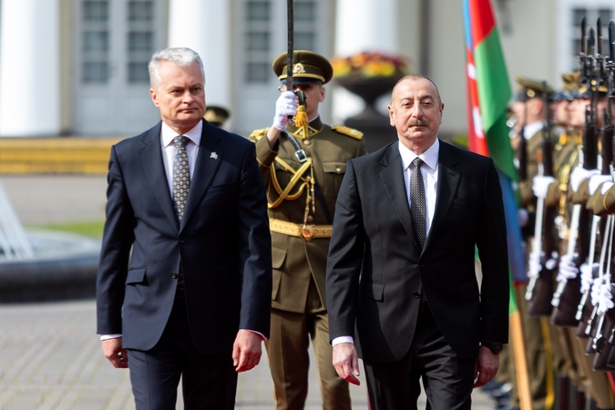 Į Lietuvą oficialaus vizito atvyko Azerbaidžano prezidentas I. Alijevas