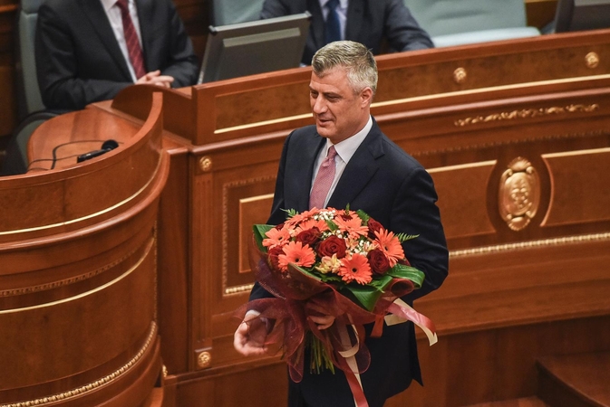 Kosovo prezidentu išrinktas ekspremjeras H. Thaci