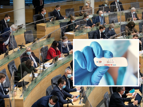 Į Seimą ir Vyriausybę įleidžiami tik imunitetą arba neigiamą testą turintys darbuotojai