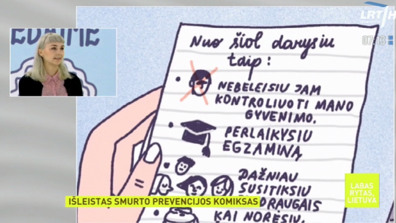 Komikse moterims papasakojo, kaip elgtis patyrus smurtą