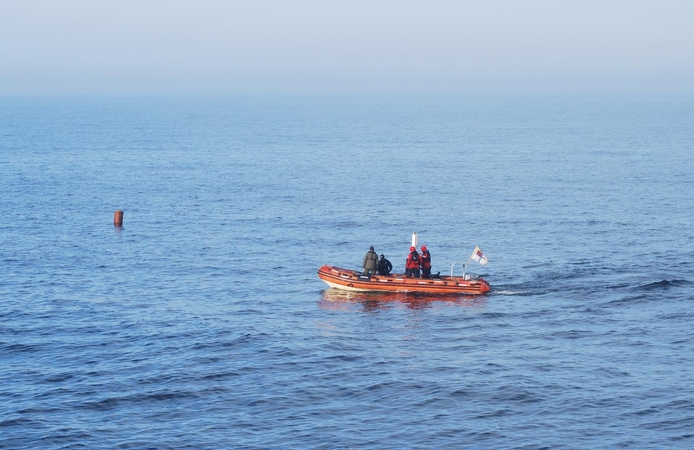 Sunaikintas Baltijos jūroje plūduriavęs torpedos korpusas
