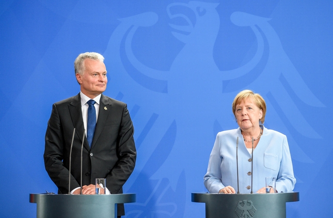 G. Nausėda dėl Astravo AE kreipėsi į A. Merkel: prašome pagalbos