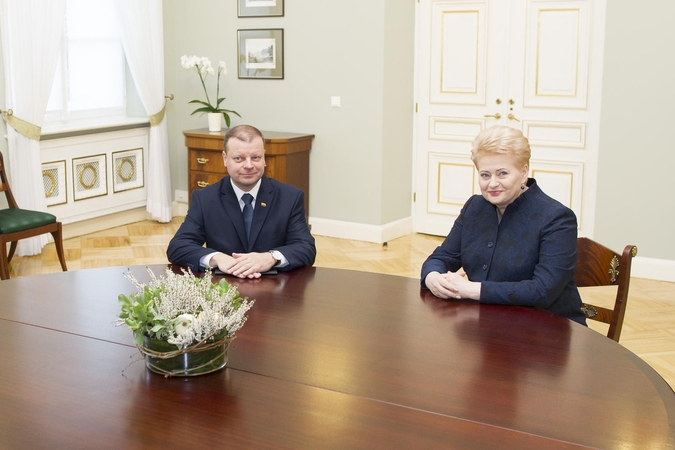 Saulius Skvernelis ir Dalia Grybauskaitė