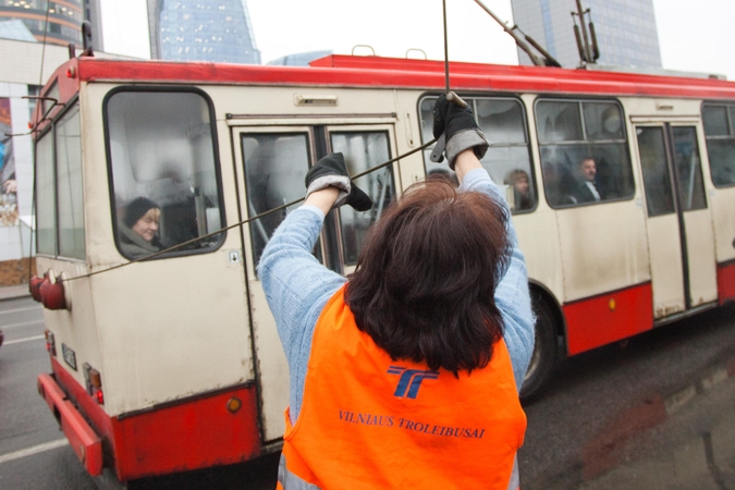 Buvo sutrikęs viešojo transporto eismas vienoje judriausių Vilniaus sankryžų