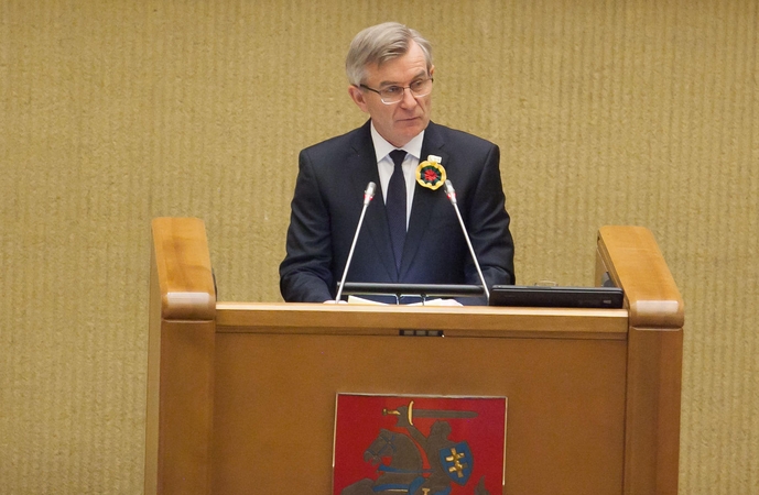 Seimo pirmininkas: atsakomybė už laisvą šalį priklauso kiekvienam
