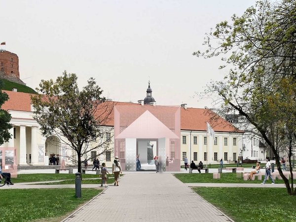 Šalia Karaliaus Mindaugo paminklo iškils laikinas paviljonas apie Vilnių
