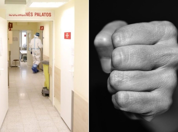 Šiaulių ligoninėje siautėjo baltarusis: vedamas į COVID skyrių puolė policininką