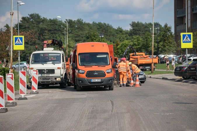 Tvarkoma I. Šimulionio gatvė Karoliniškėse: bus patogi ir dviratininkams
