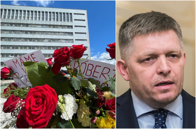 Pagalba: R. Fico iš mirties nagų išplėšė Banska Bystricos universitetinės F. D. Roosevelto ligoninės medikai