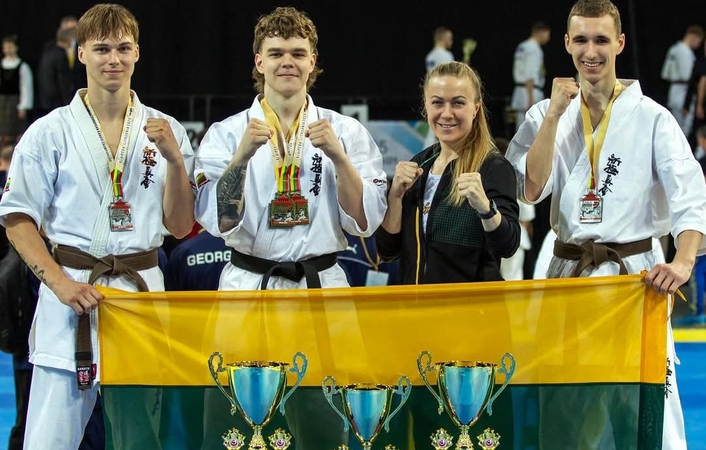 Pergalė: klubo „Okinava“ sportininkai pasiekė aukštų rezultatų Europos U21 kiokušin karatė čempionate.