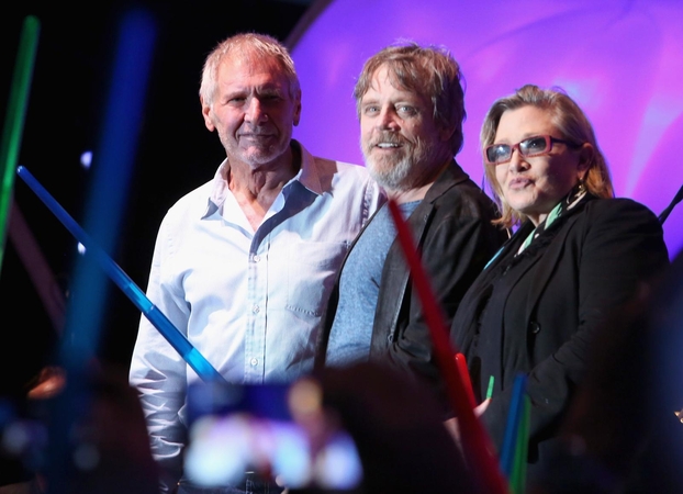 Harrisonas Fordas, Markas Hamillas ir Carrie Fisher