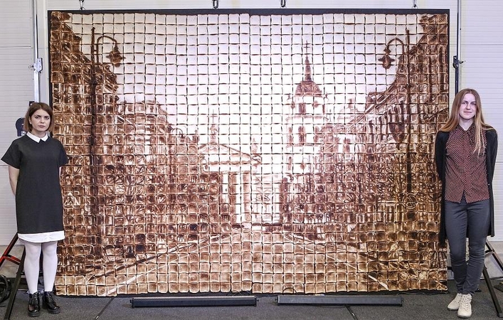 Visuomenei pristatytas rekordinis sumuštinių duonos paveikslas
