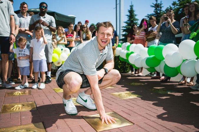 Žalgirietis M. Pocius įsiamžino „McDonald‘s“ šlovės alėjoje