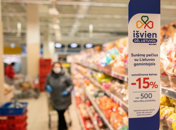 Iniciatyva: „Maximos“ prekybos centre lietuviškos produkcijos kaina sumažinama 15 proc.