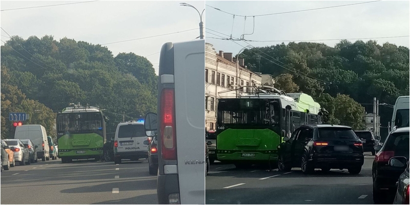 Netoli Kauno autobusų stoties – dviejų automobilių avarija