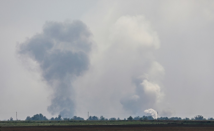 Rusija: šaudmenų sandėlio sprogimą Krymą sukėlė „sabotažo aktas“