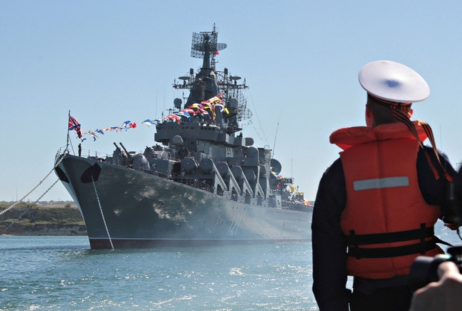 Ukrainiečių ir rusų versijos apie kreiserio „Moskva“ likimą – skirtingos