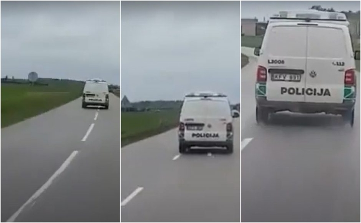 Atskleista, kodėl įtartinai manevravo policijos automobilis: pareigūnė nubausta