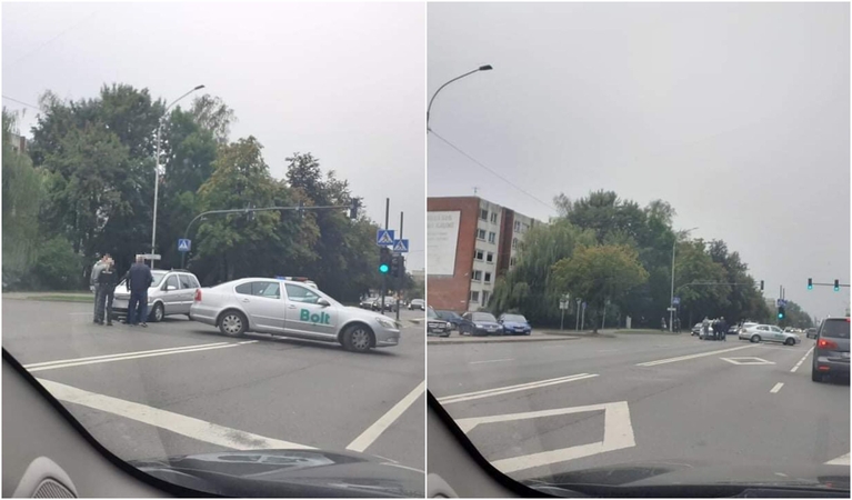 Į avariją Savanorių prospekte pateko „Bolt“ automobilis