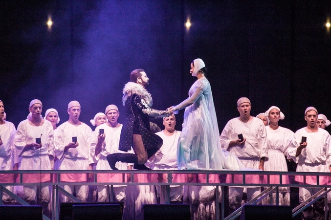Scena iš G.Kuprevičiaus operos "Prūsai" Klaipėdos muzikiniame teatre.
