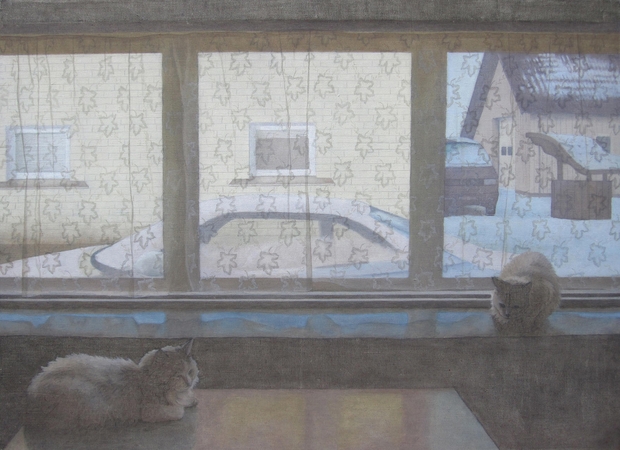G.Marčiulynaitės paveikslas „Mikė ir Mikutė“ (2016). 