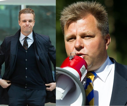 Gabrielius Landsbergis (kairėje) ir Mantas Adomėnas