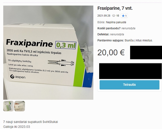 Apie žmonių parduodamus vaistus internete: įvardijo kelias bėdas
