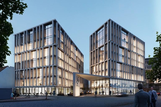 Vainikas ant stogo naujoje Kauno erdvėje: stato verslo centrą