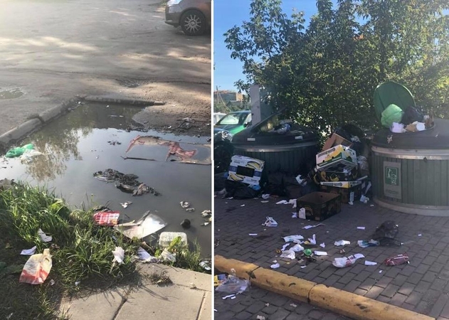 Rajoną pakrikštijo „Šiukšliškėmis“: iš konteinerių virstančios atliekos pūva balose
