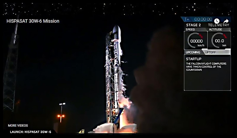 „SpaceX“ 50-tą kartą paleido raketą „Falcon 9“