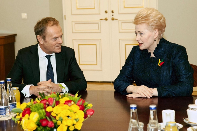 Donaldas Tuskas ir Dalia Grybauskaitė