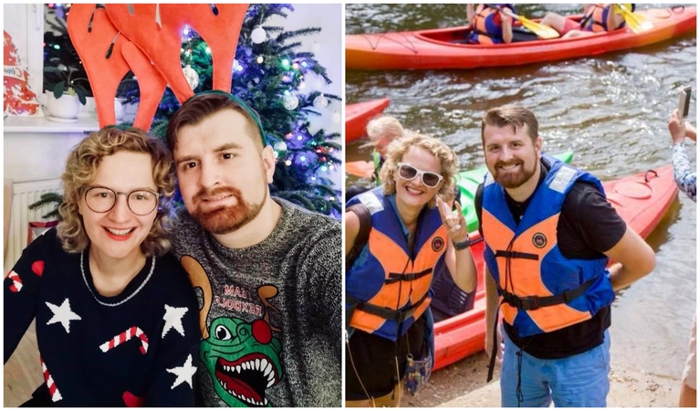 Aušrinė Armonaitė su vyru Edgaru