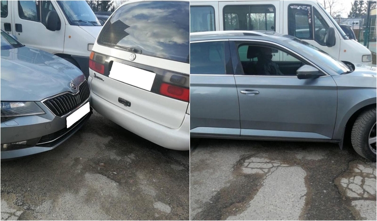 Girtas vairuotojas Domeikavoje apgadino stovintį automobilį