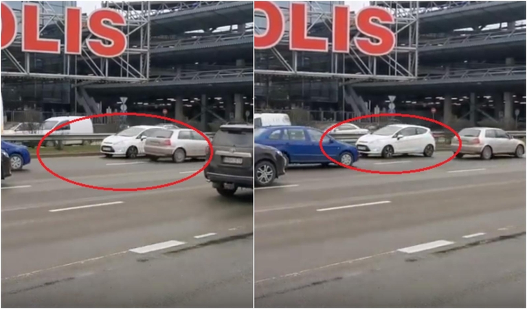 Pasiklydo prie Kauno „Akropolio“: tarp daugybės automobilių važiavo prieš eismą