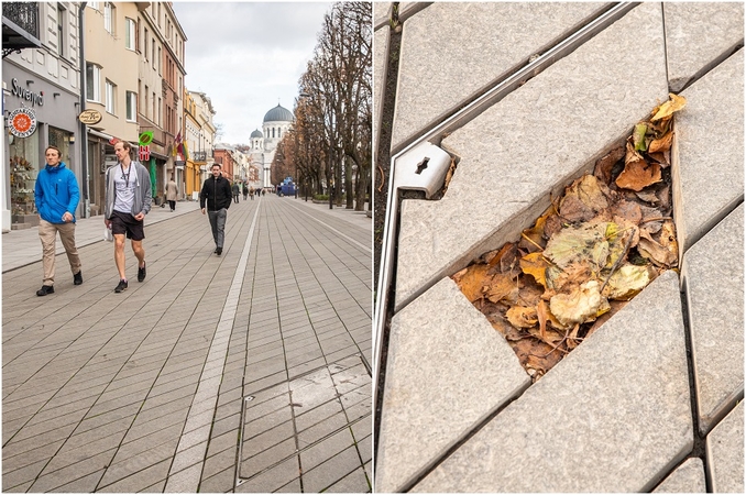 Laisvės alėjoje akis bado brokas: gali koją nusilaužti