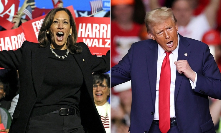 Kamala Harris ir Donaldas Trumpas