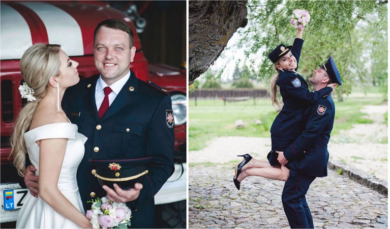 Priešgaisrinėje gelbėjimo tarnyboje gimė nauja šeima