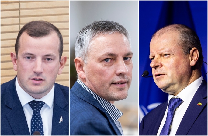 Virginijus Sinkevičius (kairėje), Vytautas Bakas, Saulius Skvernelis