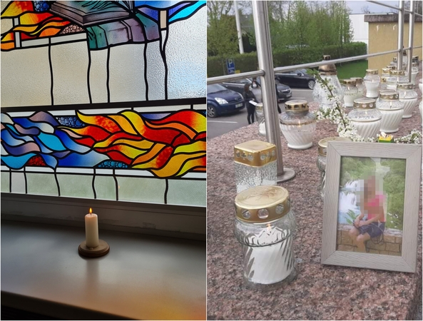 Nusižudžiusiai medikei atminti – liepsnojančios žvakutės