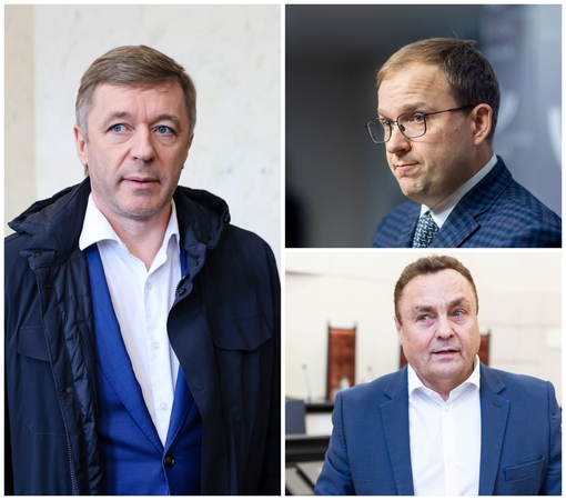 Ramūnas Karbauskis (kairėje), Vytautas Gapšys (viršuje), Petras Gražulis (apačioje)
