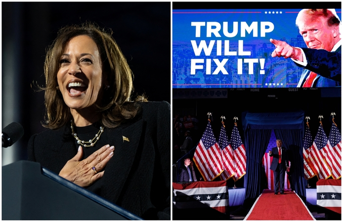 Kamala Harris ir Donaldas Trumpas