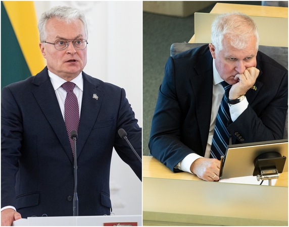 Gitanas Nausėda (kairėje) ir Arvydas Anušauskas