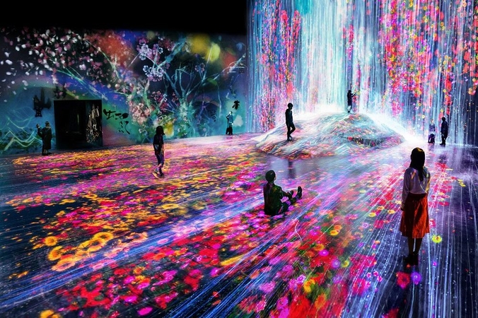 „teamLab“: meno pasaulis be sienų