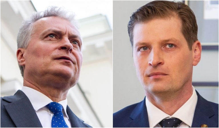 Gitanas Nausėda (kairėje) ir Kęstutis Mažeika