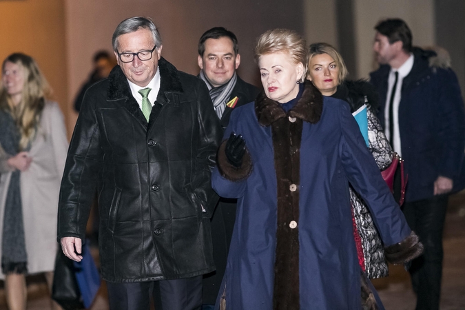 Jeanas Claude'as Junckeris  ir Dalia Grybauskaitė