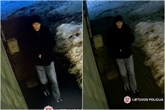 Sostinės policija prašo pagalbos: gal atpažįstate užfiksuotą vyrą?